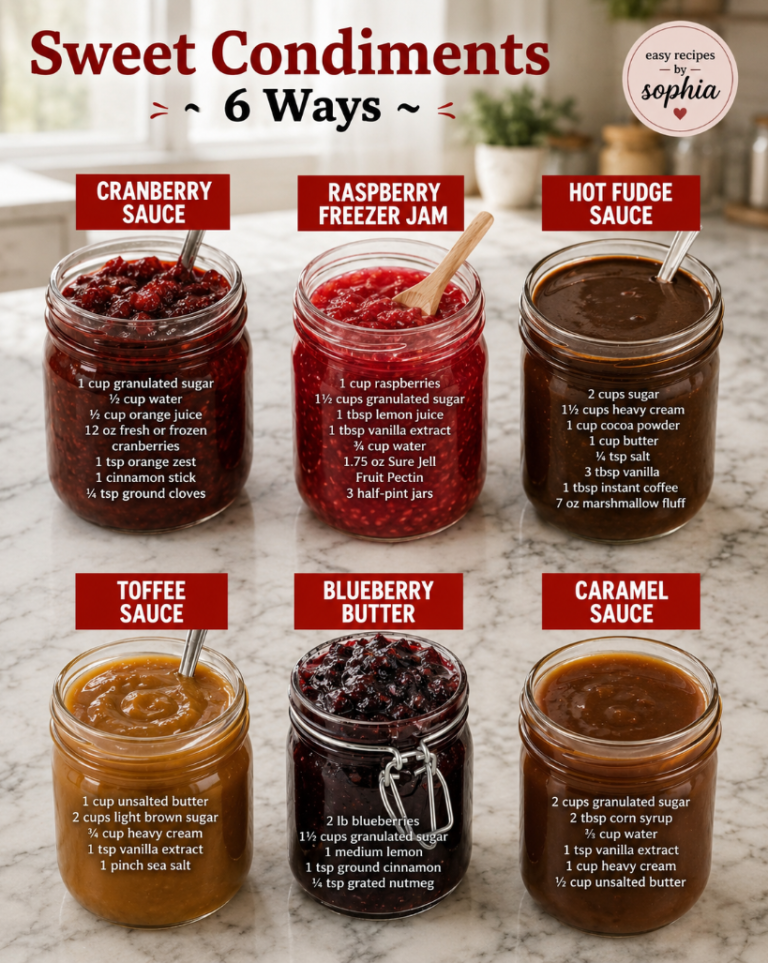 Sweet Condiments 6 Ways