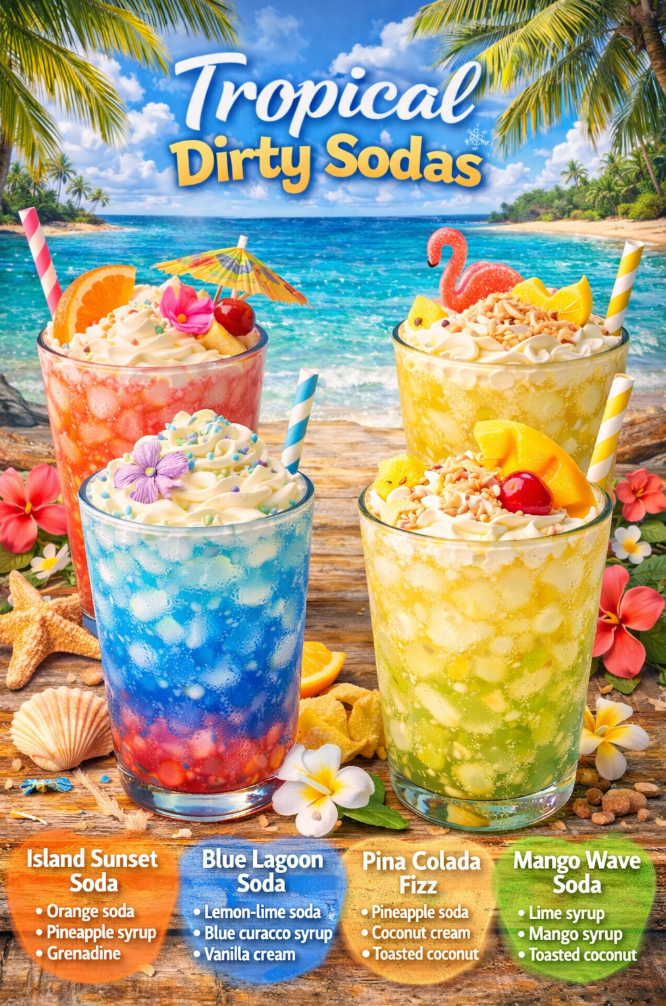 Tropical Dirty Sodas | Refreshing Fizzy Vibes 1 Tropical Dirty Sodas