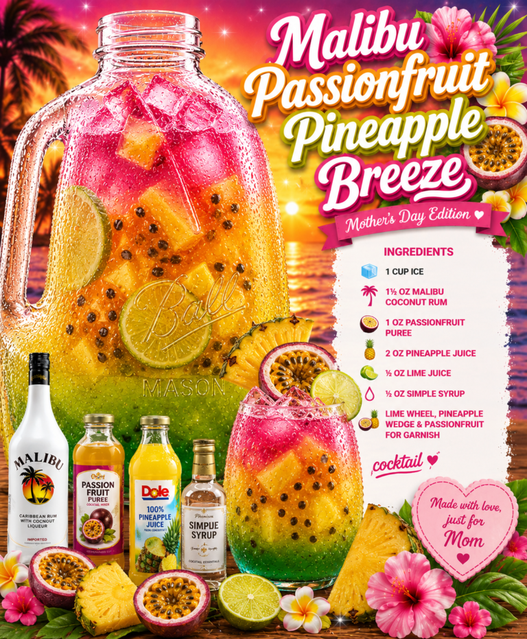 Tropical Malibu Cocktails for Mother's Day