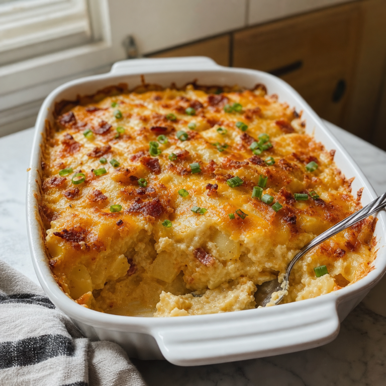 This Twice Baked Potato Casserole Is Easy, Cheesy, and Perfect for Cookouts