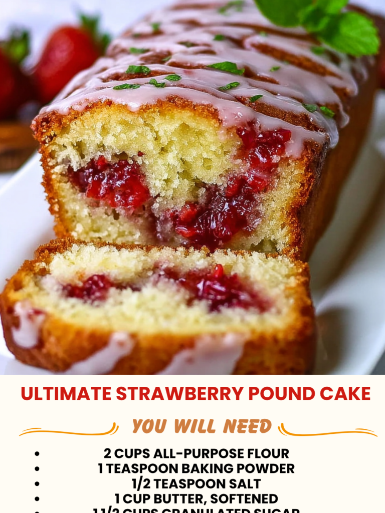 Ultimate Strawberry Pound Cake