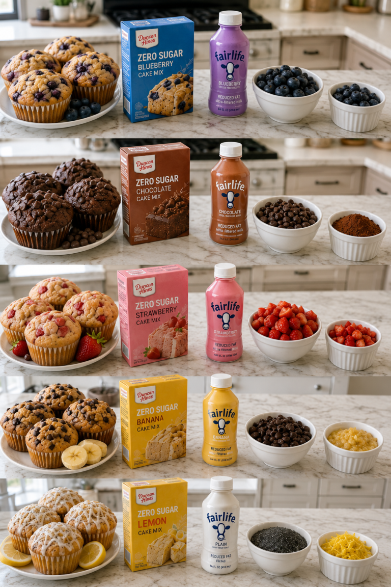 Zero Sugar Cake Mix Muffins