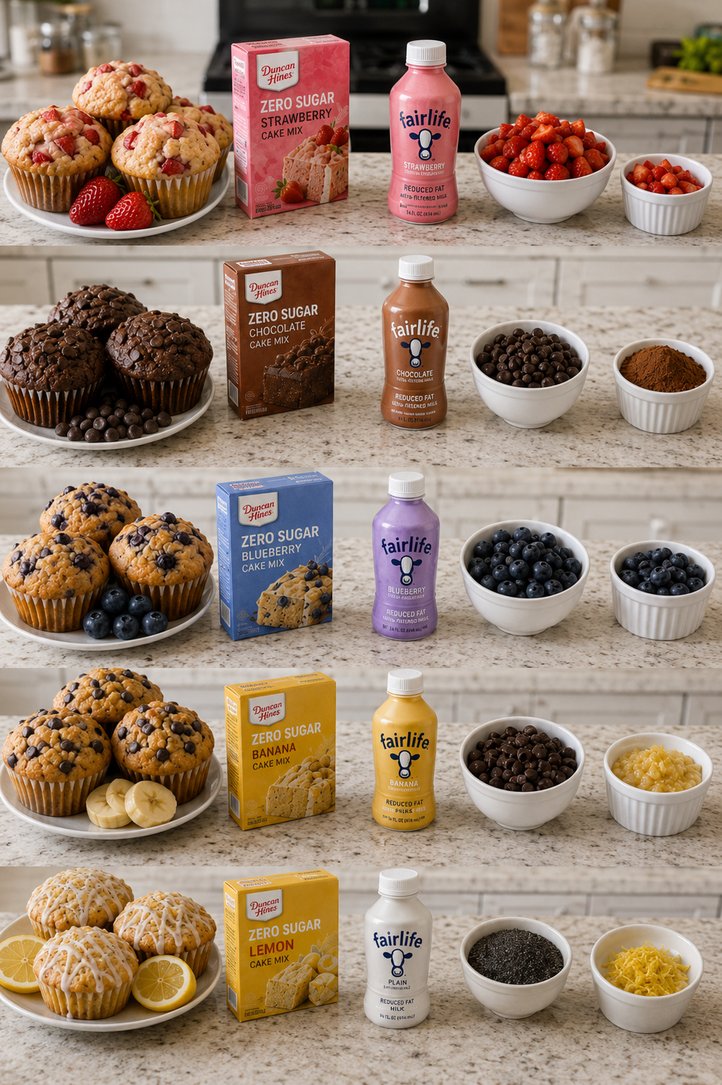 Zero Sugar Cake Mix Muffins - Guilt-Free Treats 1 Zero Sugar Cake Mix Muffins