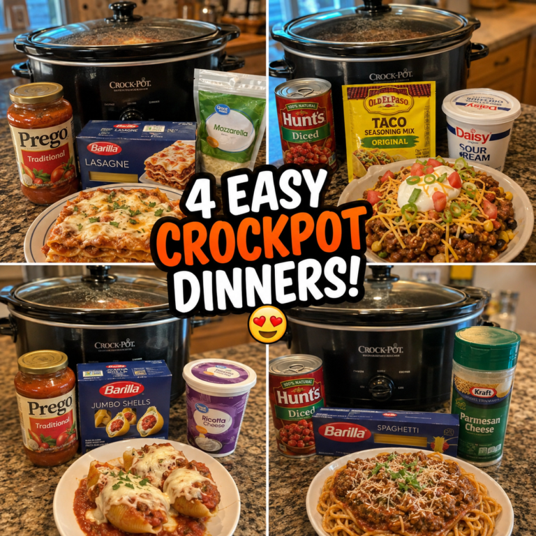 4 EASY CROCKPOT DINNERS!