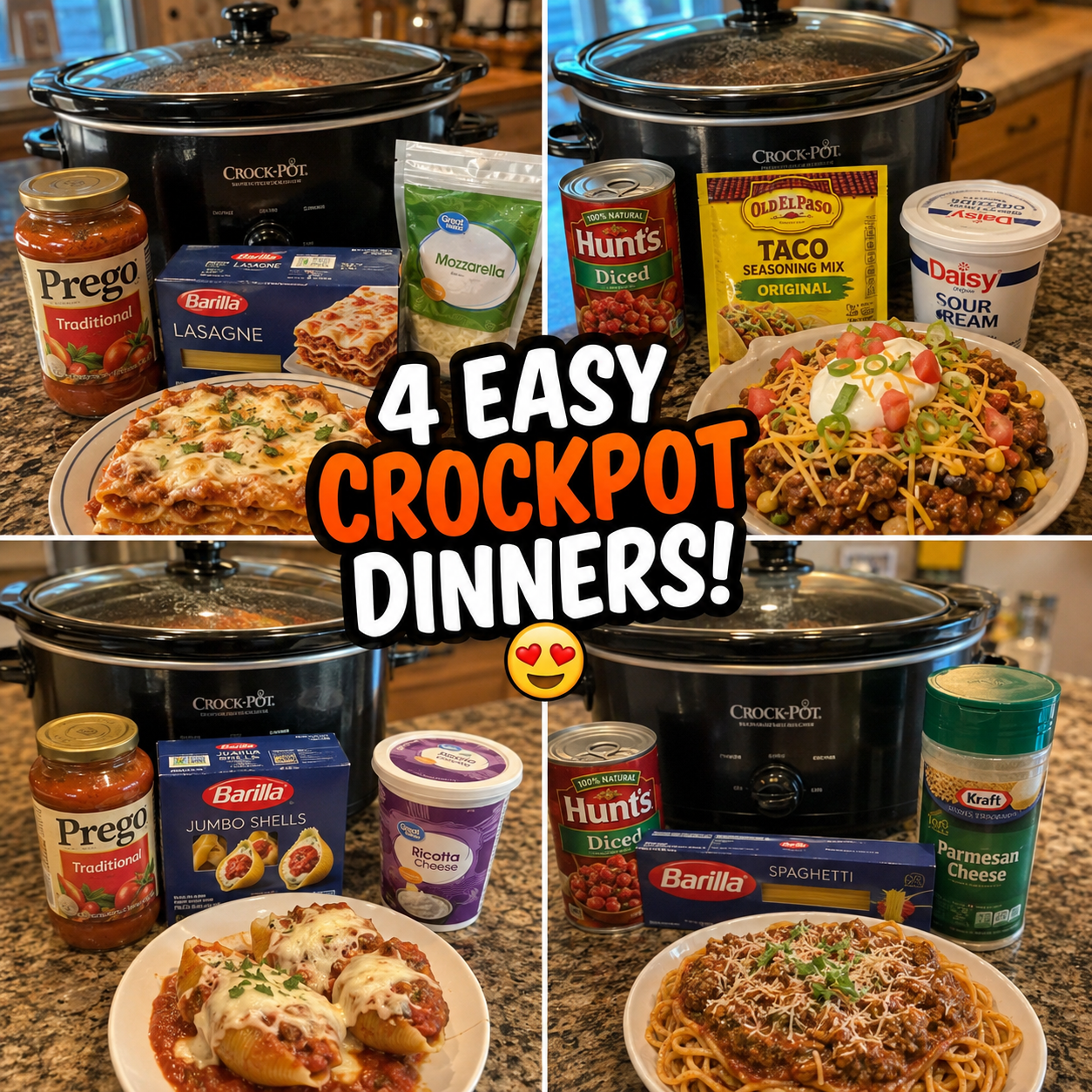 4 EASY CROCKPOT DINNERS! 1 4 EASY CROCKPOT DINNERS!