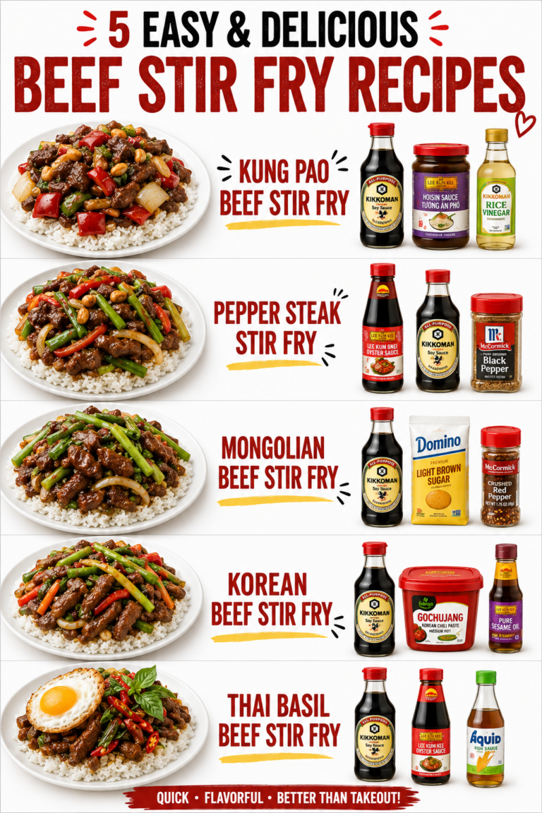 5 EASY & DELICIOUS BEEF STIR FRY RECIPES