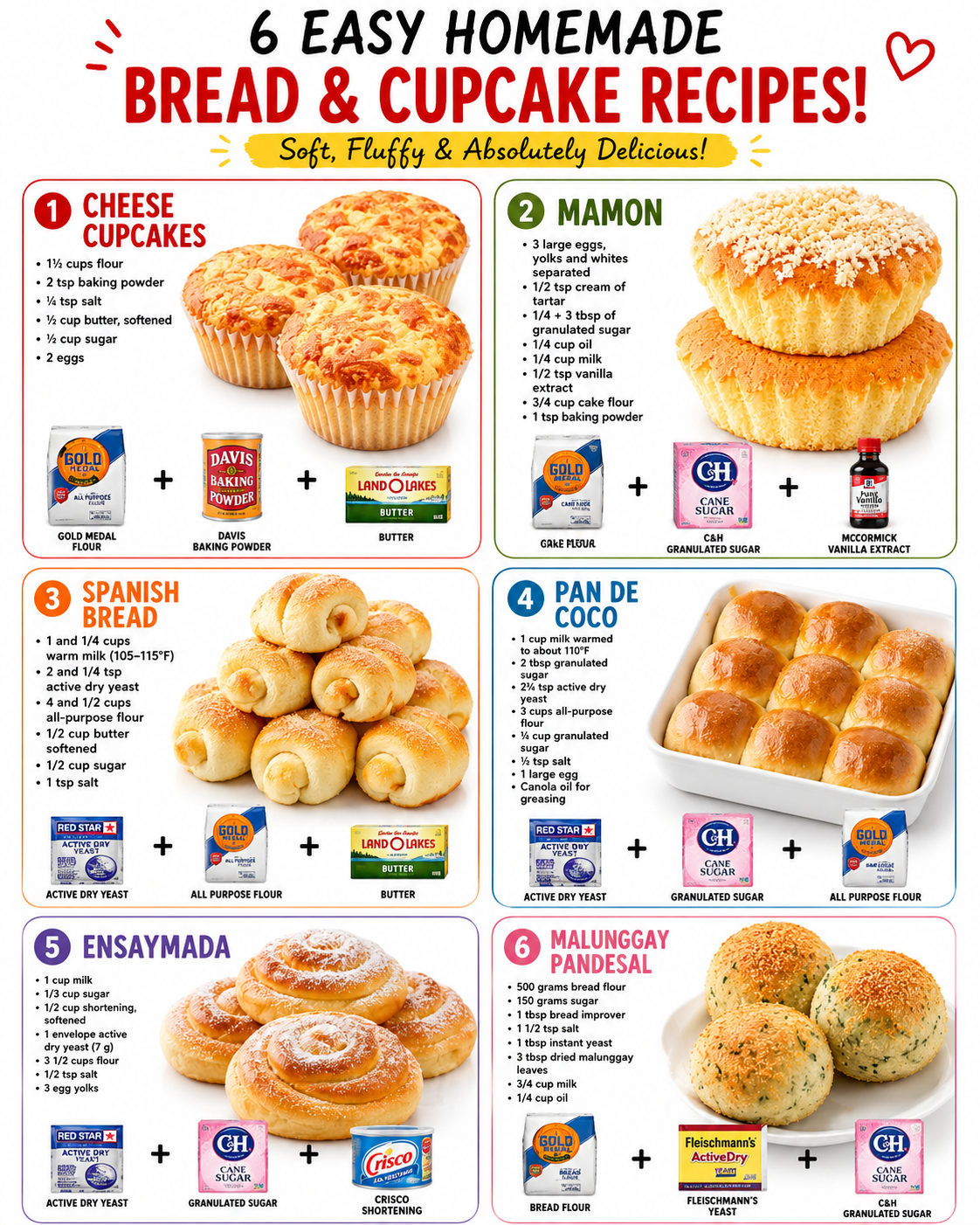 6 Easy Homemade Bread & Cupcake Recipes 1 6 Easy Homemade Bread & Cupcake Recipes