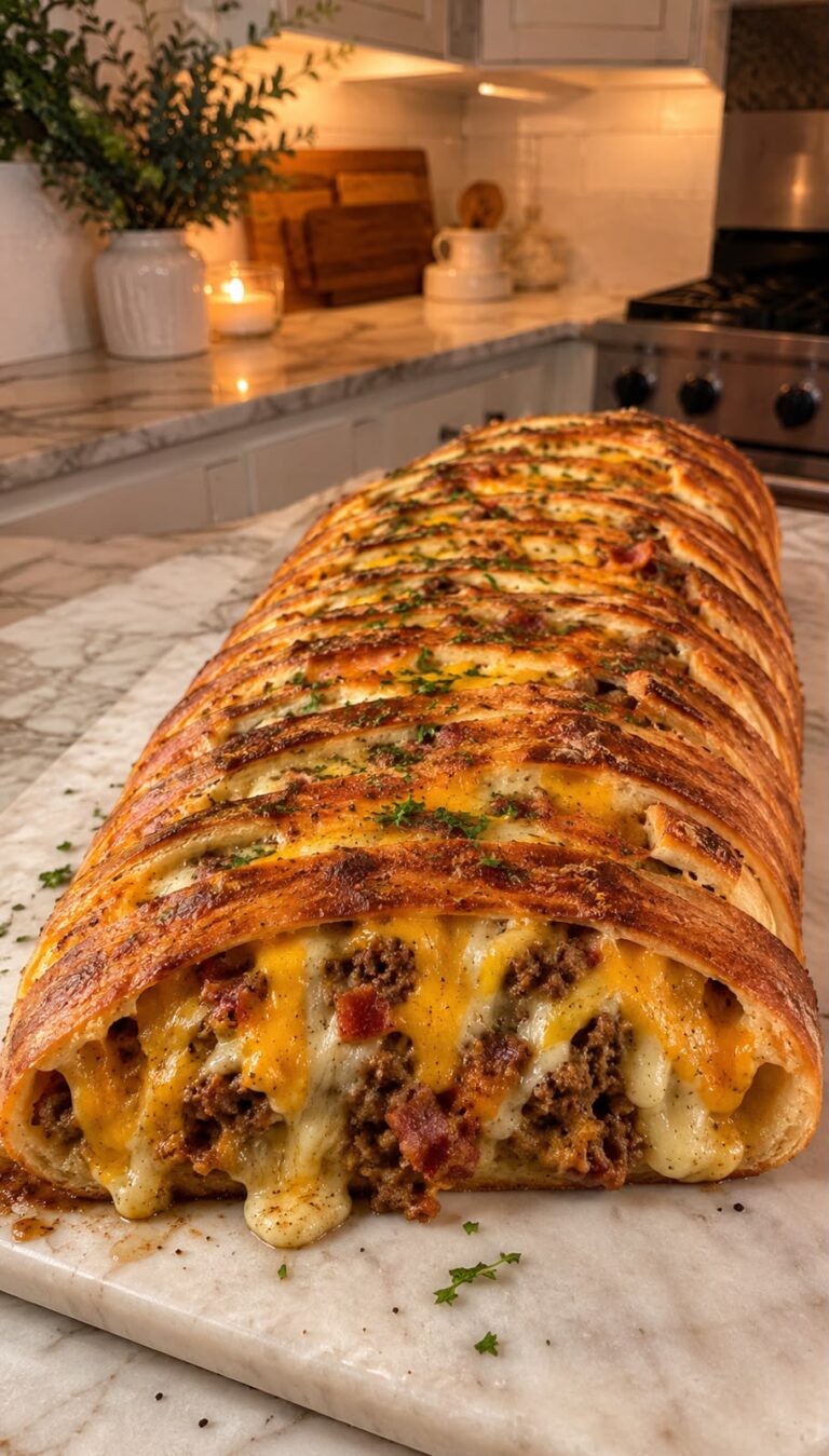 Bacon Cheeseburger Stuffed Bread