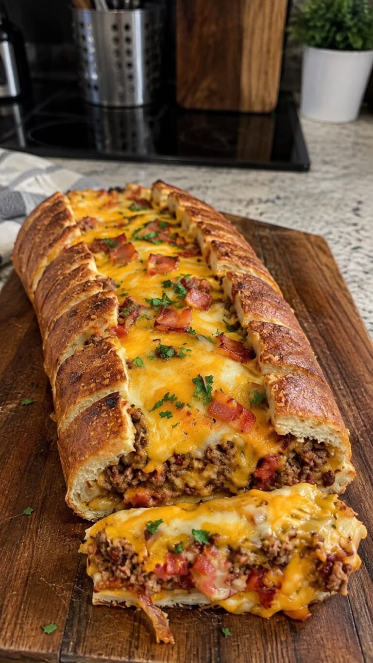 Bacon Cheeseburger Stuffed Bread