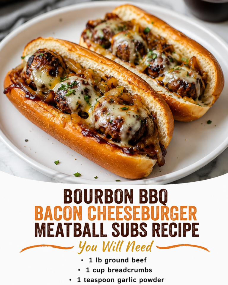 BOURBON BBQ BACON CHEESEBURGER MEATBALL SUBS RECIPE