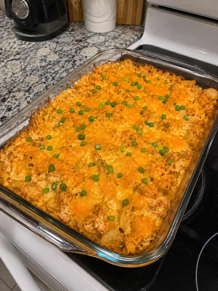 Buffalo Chicken Protein Casserole