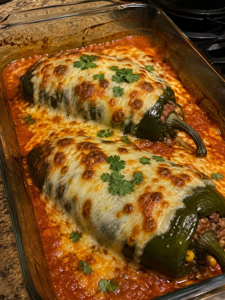 Cheese-Stuffed Peppers in Red Sauce