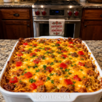 cheeseburger pasta bake 1