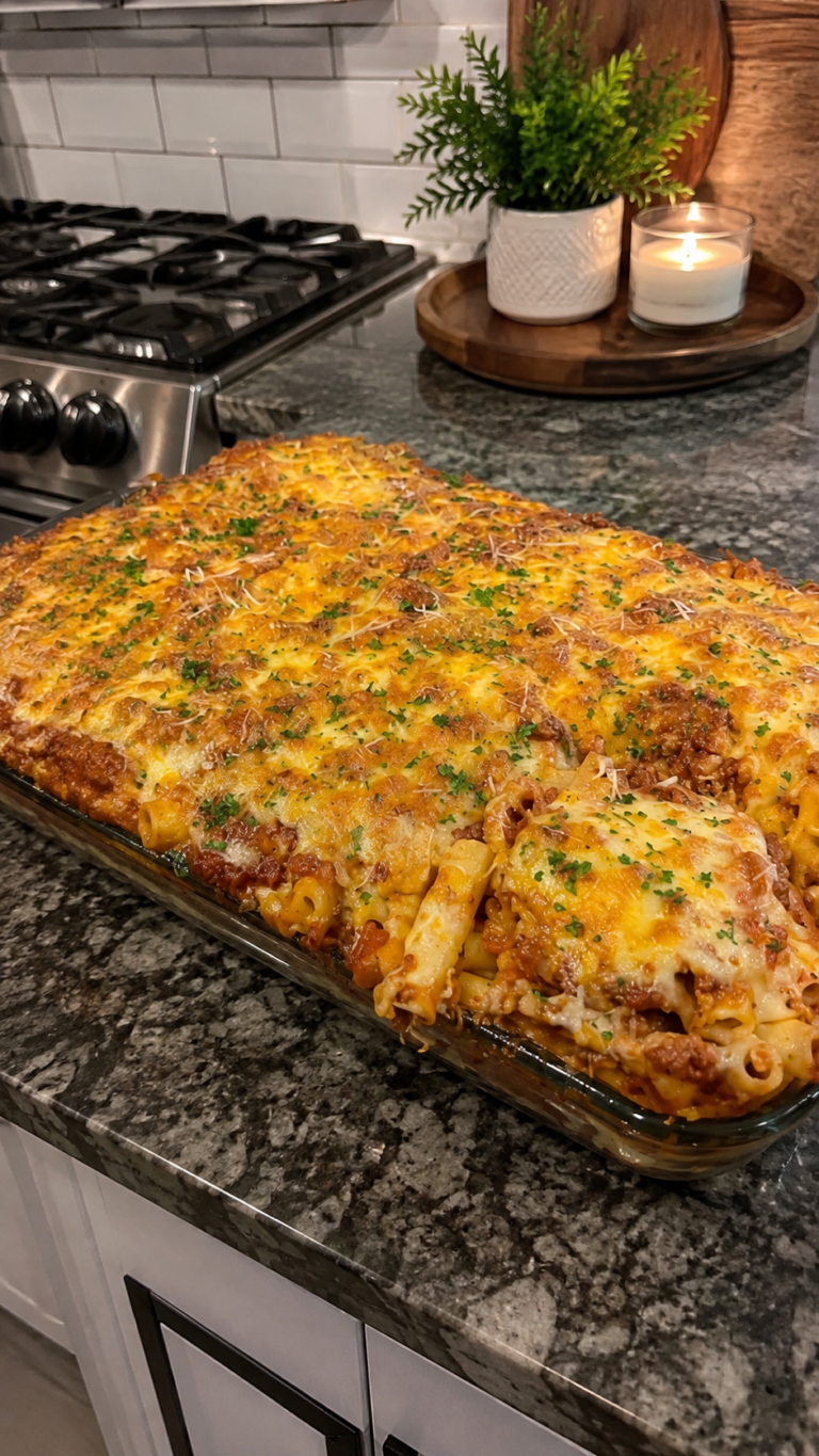 Cheesy Baked Rigatoni Pasta