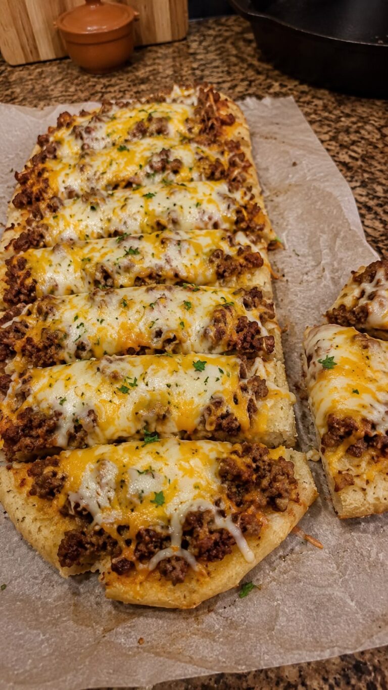 Cheesy Ground Beef Bread