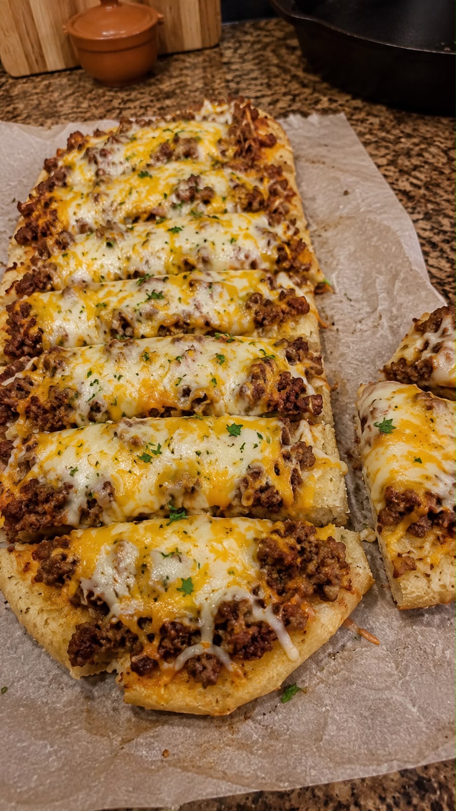 Cheesy Ground Beef Bread 1 Cheesy Ground Beef Bread