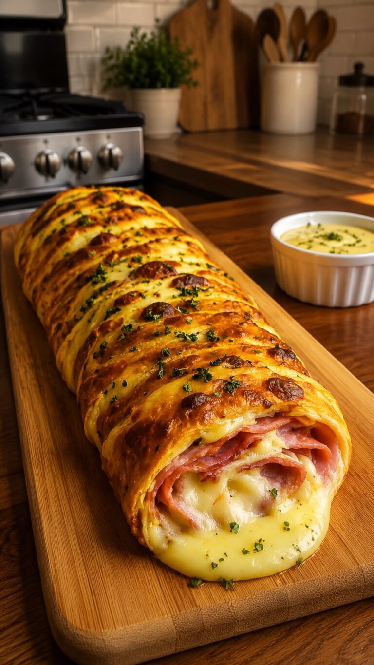 Cheesy Ham and Cheese Pull-Apart Bread