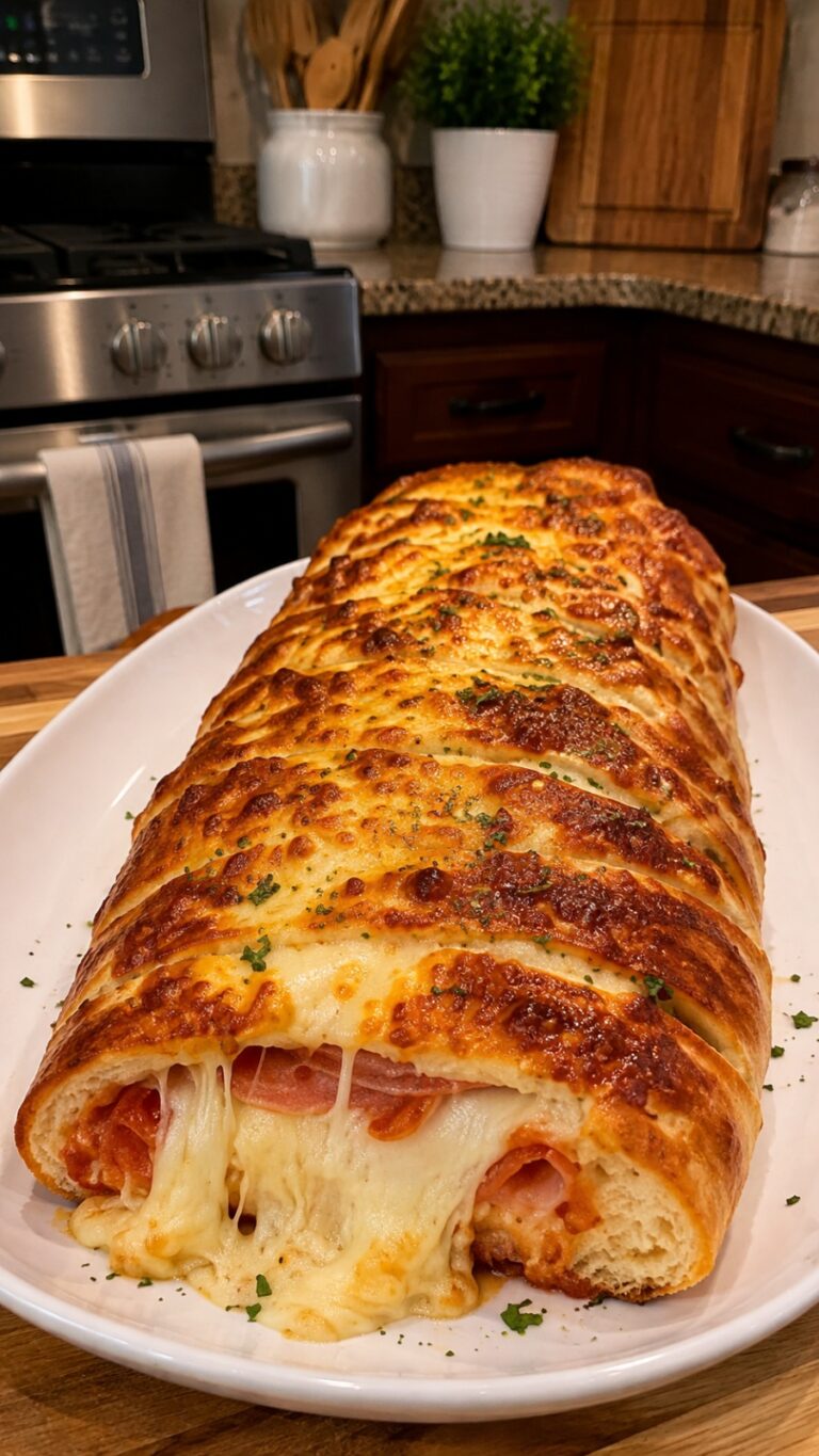 Cheesy Pizza Stuffed Bread