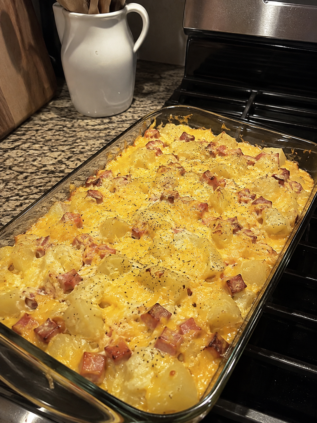 Cheesy Potato and Ham Casserole