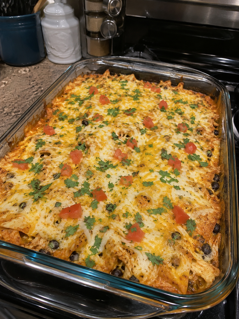 Chicken Enchilada Protein Casserole