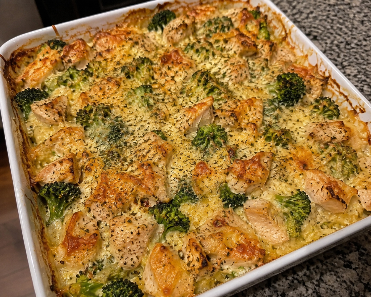 Creamy Parmesan Chicken Protein Casserole