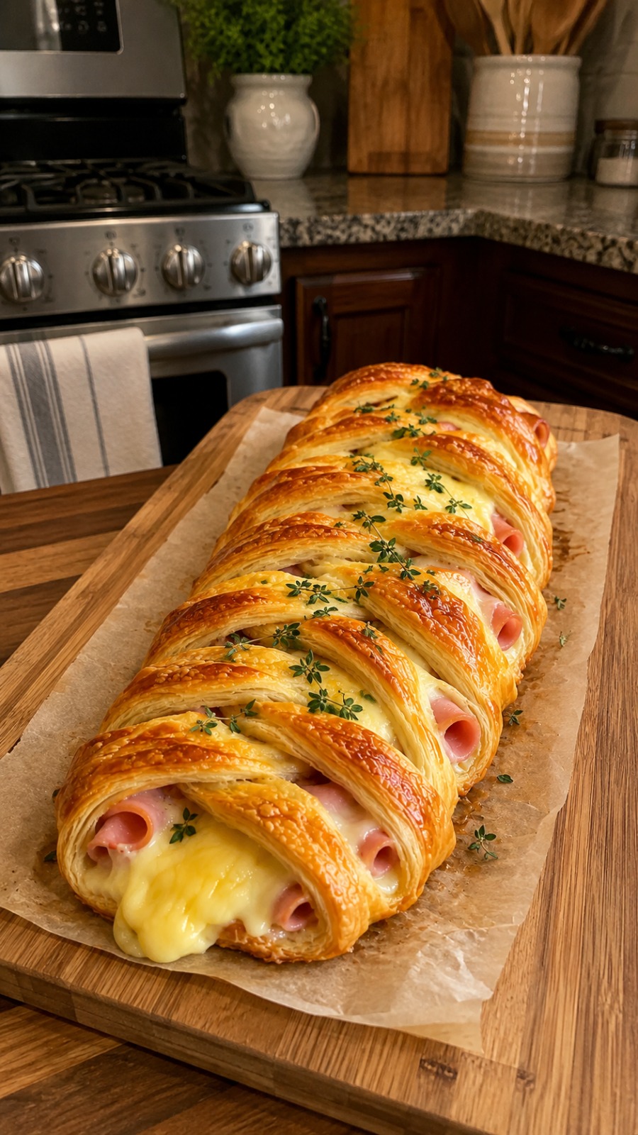 Ham and Cheese Puff Pastry Braid 1 Ham and Cheese Puff Pastry Braid