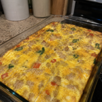 high protein egg turkey breakfast casserole 1