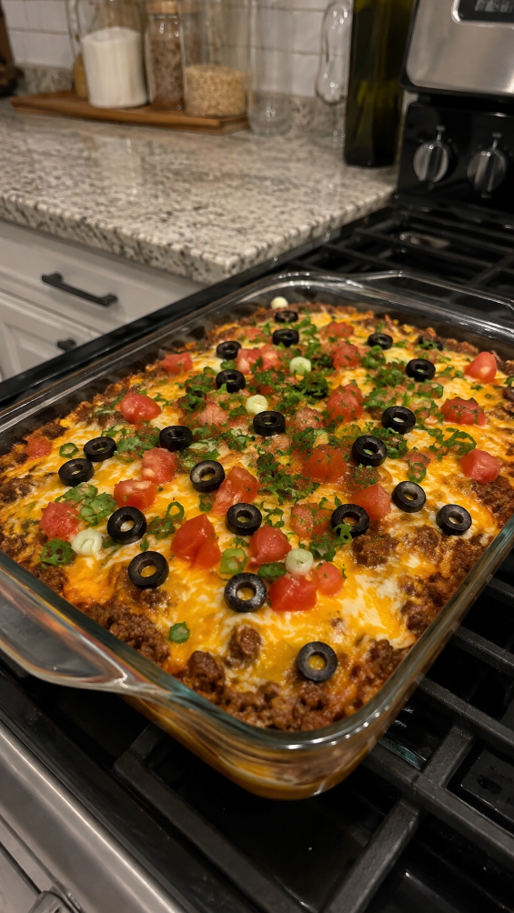 High-Protein Taco Beef Casserole