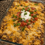mexican loaded taco casserole 1