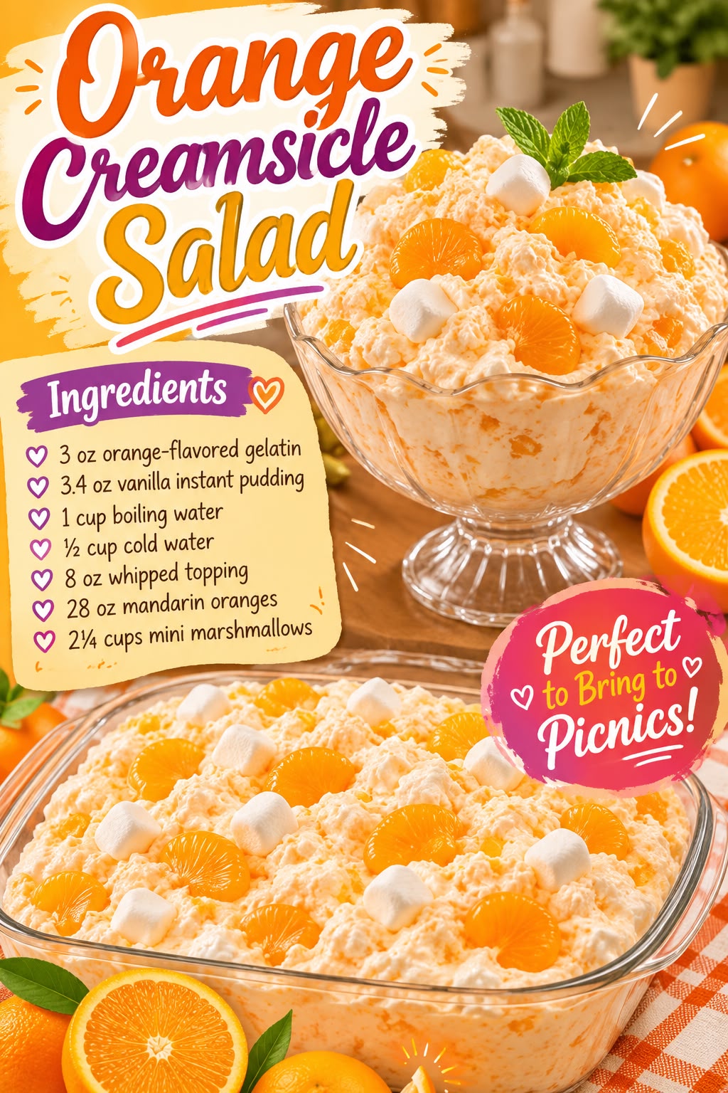 Orange Creamsicle Salad 1 Orange Creamsicle Salad