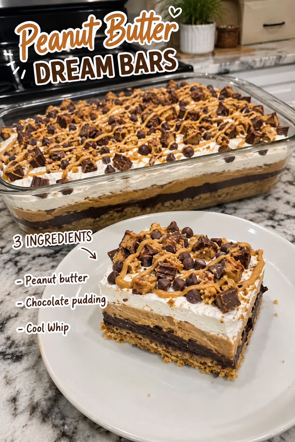 Peanut Butter DREAM BARS 1 Peanut Butter DREAM BARS