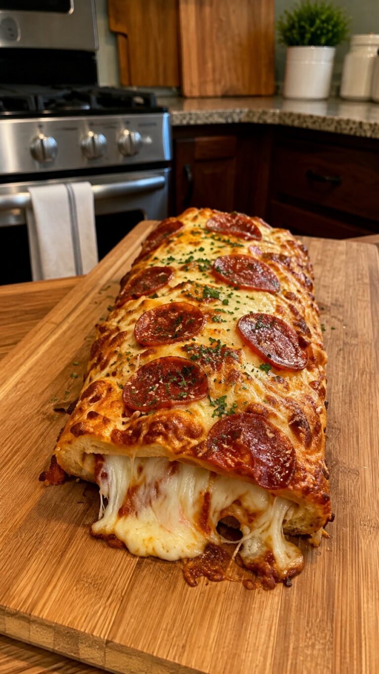 Pepperoni Pizza Stuffed Bread