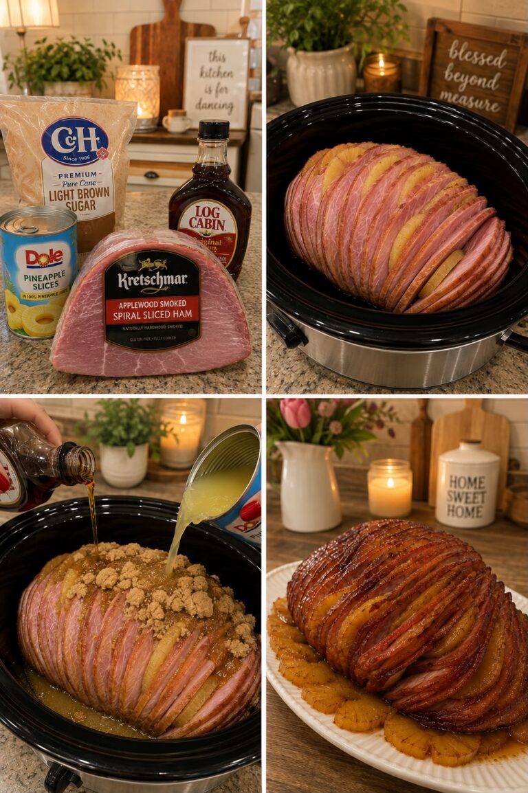 Slow Cooker Brown Sugar Glazed Ham
