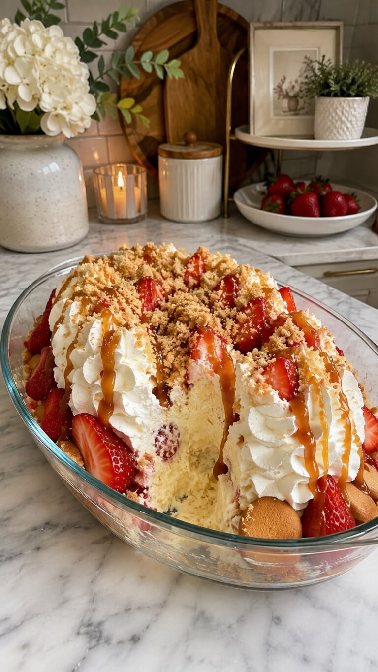 Strawberry Caramel Trifle