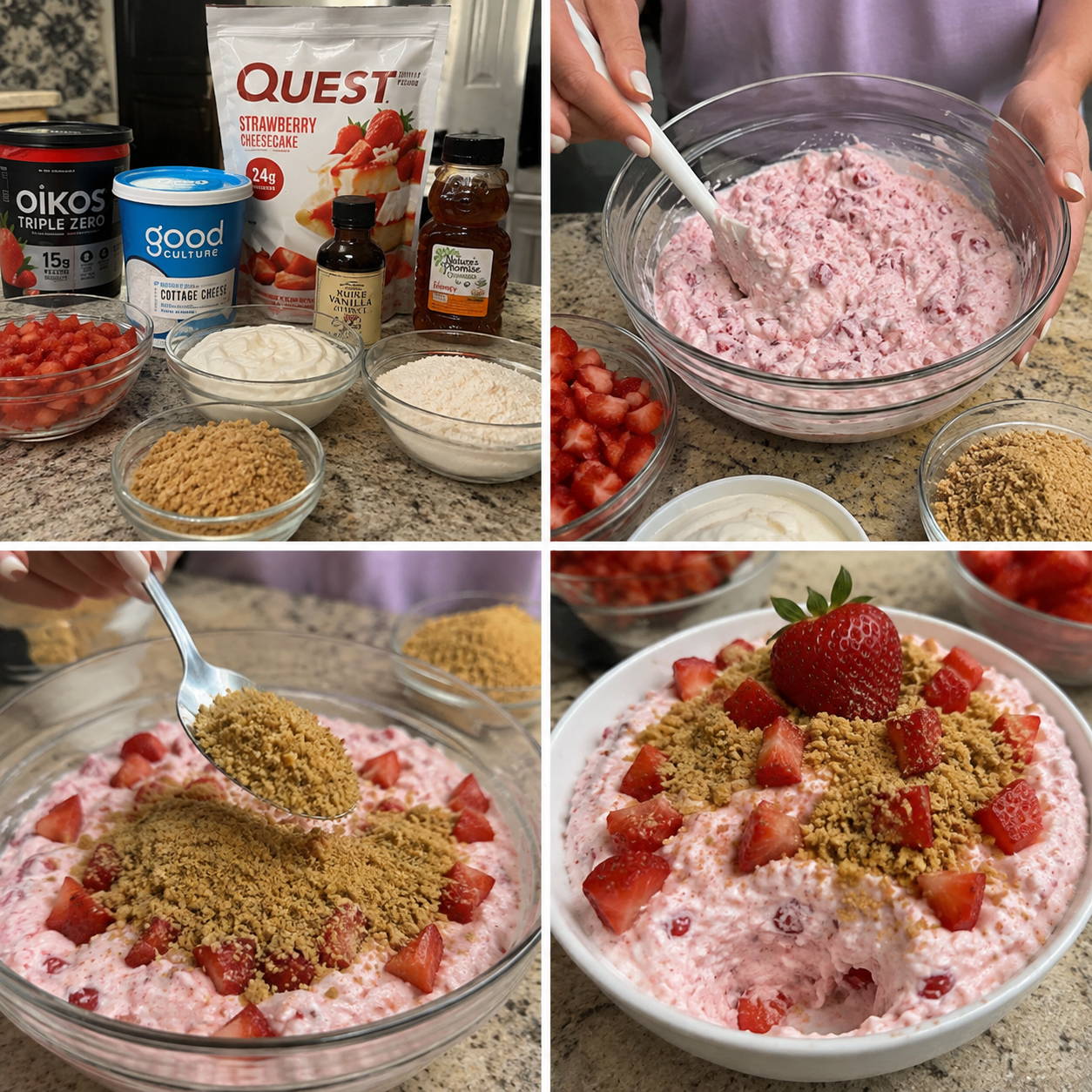 Strawberry Cheesecake Salad 1 Strawberry Cheesecake Salad
