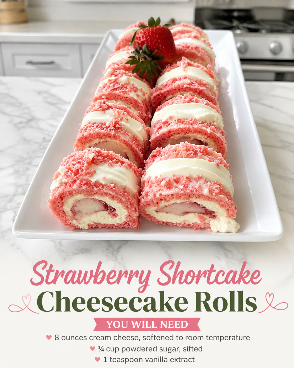 Strawberry SHORTCAKE Cheesecake sushi 1 Strawberry SHORTCAKE Cheesecake sushi