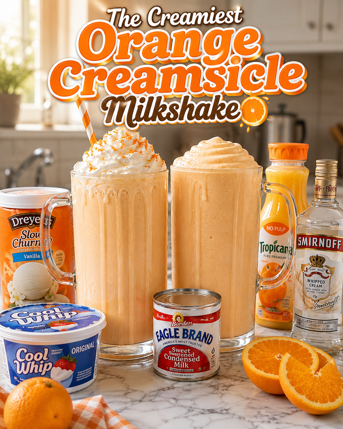 The Creamiest Orange Creamsicle Milkshake 1 The Creamiest Orange Creamsicle Milkshake